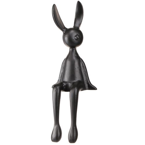 Artikel Kant skammel bunny Påskehare metal sort 12×11×34cm