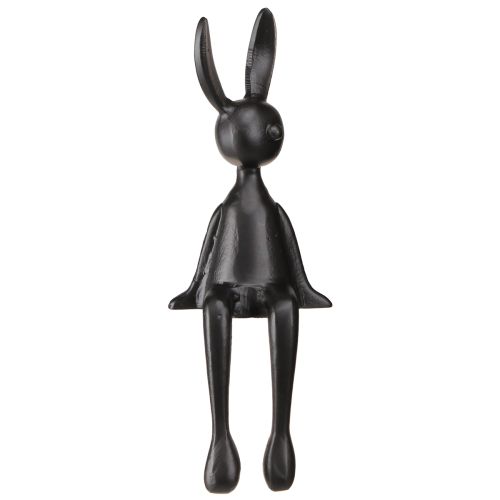 Artikel Kant skammel bunny Påskehare metal sort 12×11×34cm