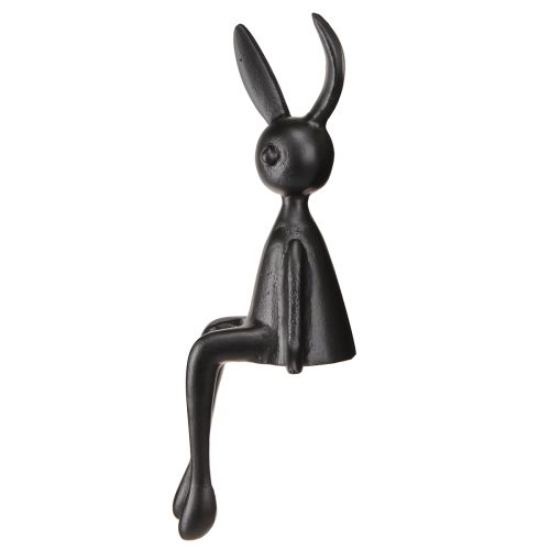 Artikel Kant skammel bunny Påskehare metal sort 12×11×34cm