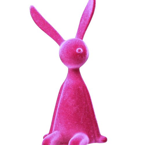 Artikel Kantskammel Kanin flokket Siddende Påskehare Pink – 2. valg – 56 cm
