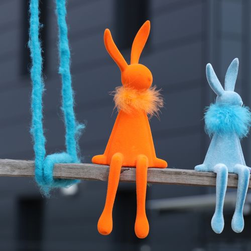 Artikel Påskeharehyldeholdere, dekorative til stuen, påskedekoration, siddende på, 36 cm, 2 stk.