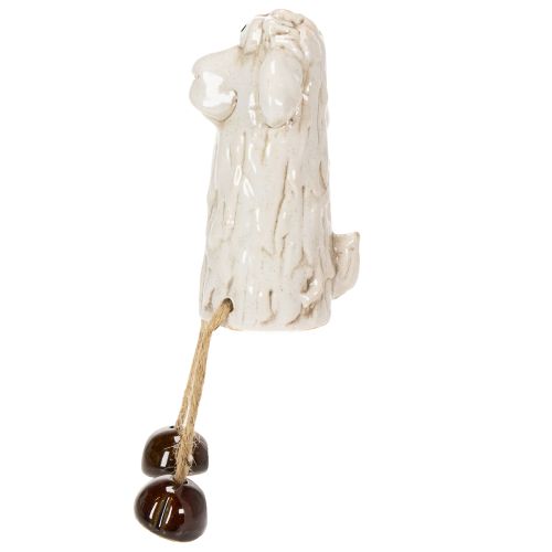 Artikel Keramikfigur af får, siddende får, til påske og dekoration året rundt, 18 cm, 3 stk.