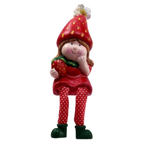 Floristik24 Kant skammel jordbær børn dekorative figurer H11,5-13cm 2stk