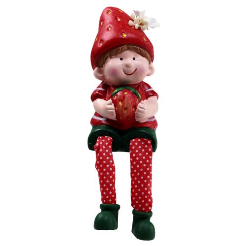 Floristik24 Kant skammel jordbær børn dekorative figurer H11,5-13cm 2stk