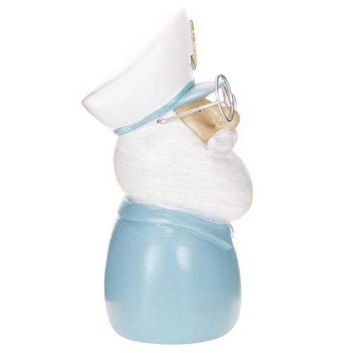 Kaptajnfigur, maritim dekoration med briller og hat, 16 cm | Floristik24.dk