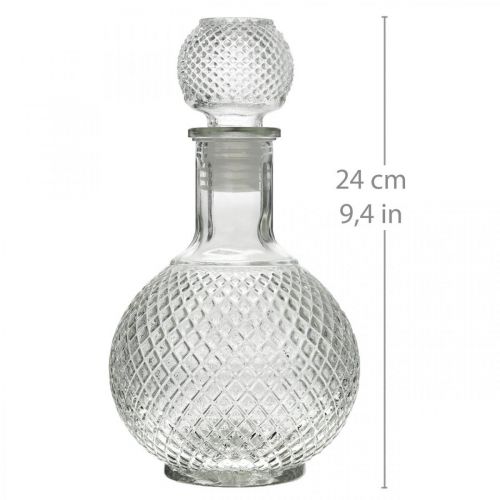 Floristik24 Whisky karaffel med låg glaskaraffel H24cm