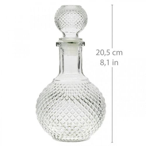 Floristik24 Whisky karaffel med låg Glaskaraffel H20,5cm