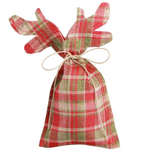 Floristik24 Ternet gavepose stof julerensdyr 22×28cm 5 stk