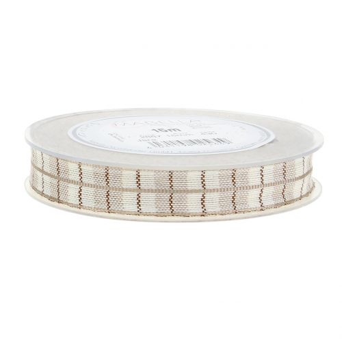 Floristik24 Kontroller båndet lysebrunt 15mm 15m