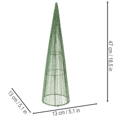 Metal blomsterkogler, grønne, til blomsterarrangementer, 62 cm, 2 stk. | Floristik24.dk