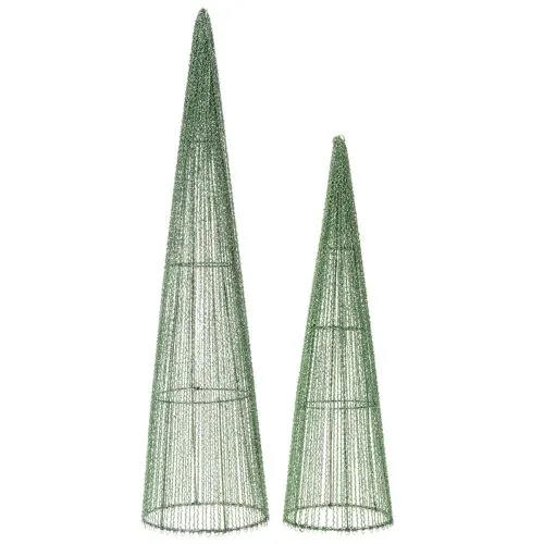Metal blomsterkogler, grønne, til blomsterarrangementer, 62 cm, 2 stk. | Floristik24.dk
