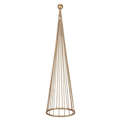 Juletræ metal dekoration guld kegler H62/83cm sæt med 2