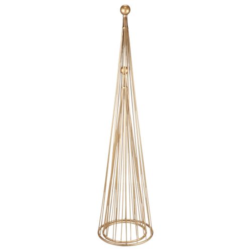 Floristik24 Juletræ metal dekoration guld kegler H62/83cm sæt med 2