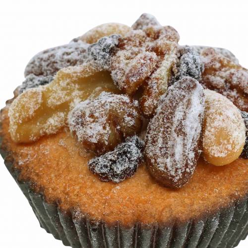 Floristik24 Muffins med nødder kunstige 7cm 3stk