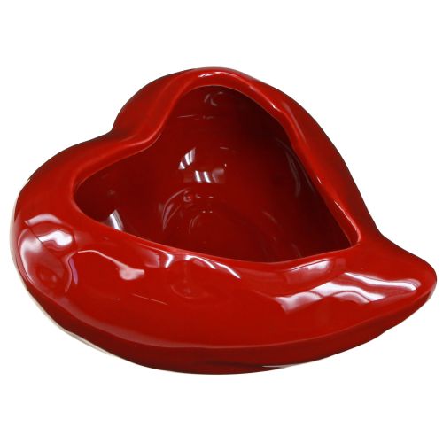 Artikel Keramiske dekorative hjerter rød skål skinnende 13×15×6,5cm 2 stk