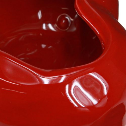 Artikel Keramiske dekorative hjerter rød skål skinnende 13×15×6,5cm 2 stk