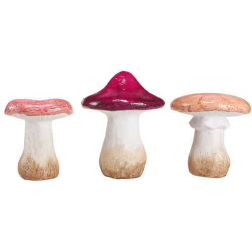 Artikel Keramiske svampe dekoration pink efterårsdekoration keramik Ø8/8,5/9cm 3 stk.