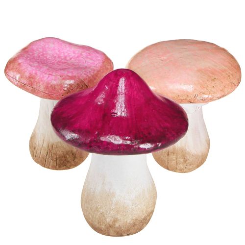 Artikel Keramiske svampe dekoration pink efterårsdekoration keramik Ø8/8,5/9cm 3 stk.