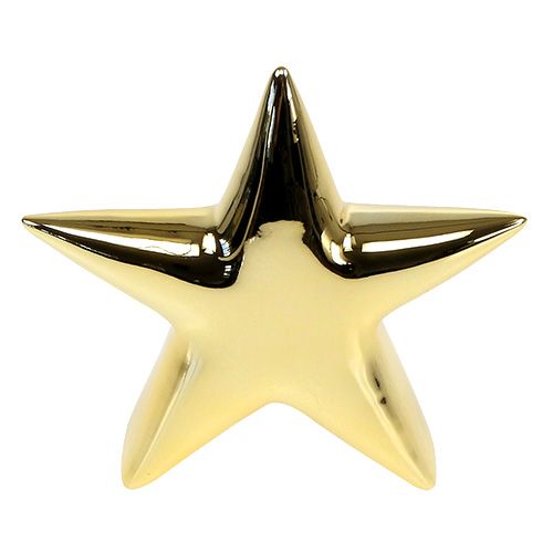 Artikel Keramisk stjerne guld 18 cm stående 2 stk