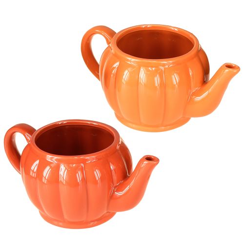 Keramisk tekande orange assorteret 21,5×13×10 cm 2 stk.