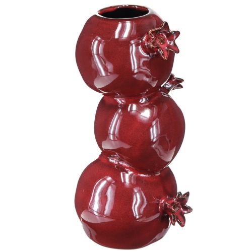 Floristik24 Keramisk vase granatæble blomstervase mørkerød H23,5cm