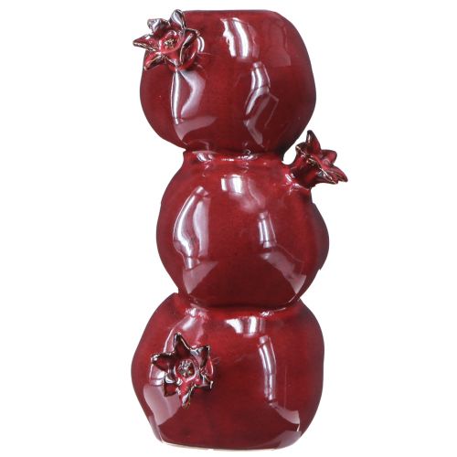 Artikel Keramisk vase granatæble blomstervase mørkerød H23,5cm