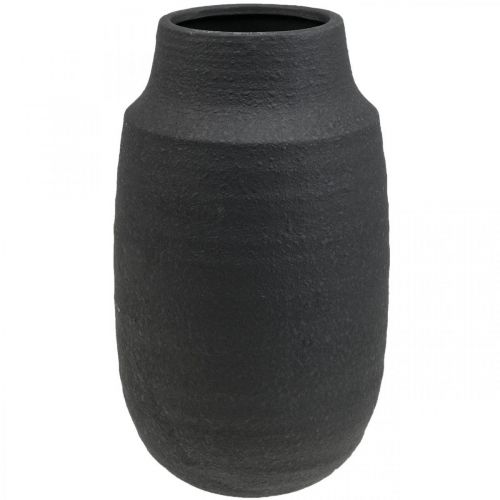 Floristik24 Keramikvase Sort Blomstervase Dekorative vaser Ø17cm H34cm