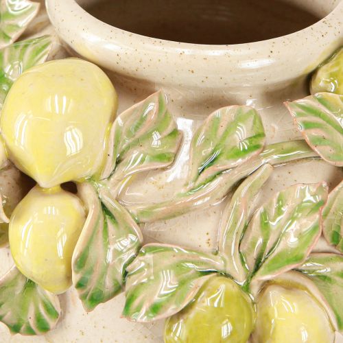 Artikel Keramik Vase Citrondekoration Middelhavsgrøn Gul H19cm