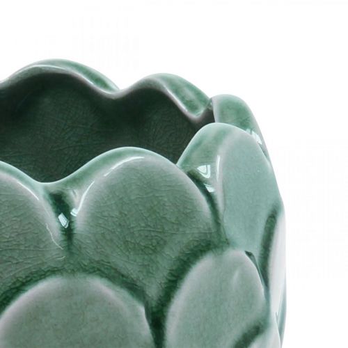 Floristik24 Keramisk urtepotte Vintage Grøn Crackle Glaze Ø17cm H15cm