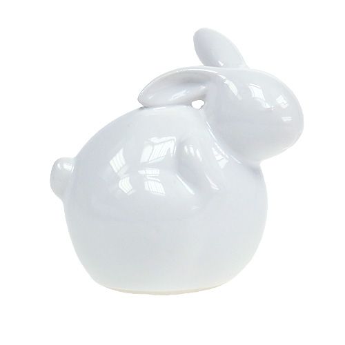 Floristik24 Keramisk kanin hvid 8,5cm 4stk