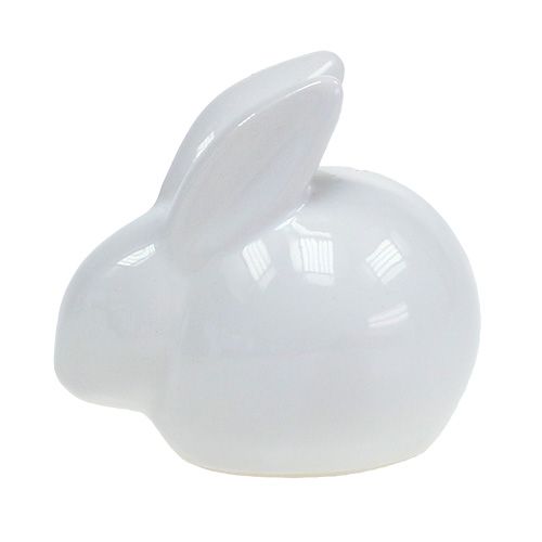 Floristik24 Keramisk kanin hvid 8,5cm 4stk