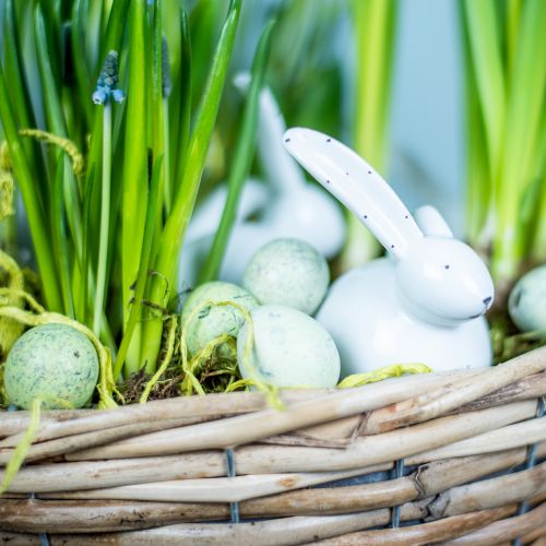 Floristik24 Keramisk kanin hvid 8,5 cm 4stk