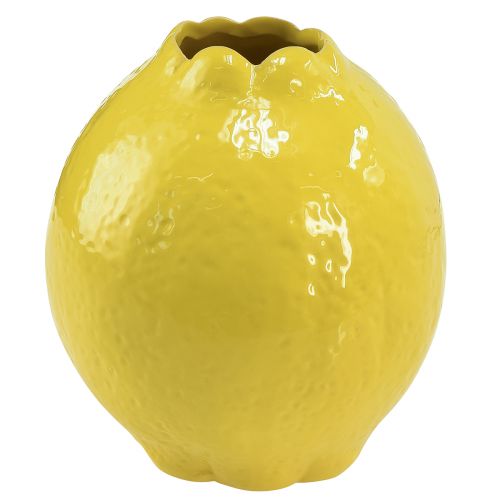 Floristik24 Keramik vase gul citron dekoration middelhavs Ø12cm H14,5cm