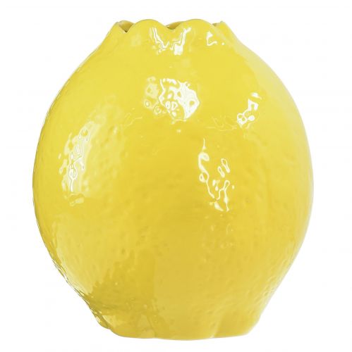 Floristik24 Keramik vase gul citron dekoration middelhavs Ø12cm H14,5cm