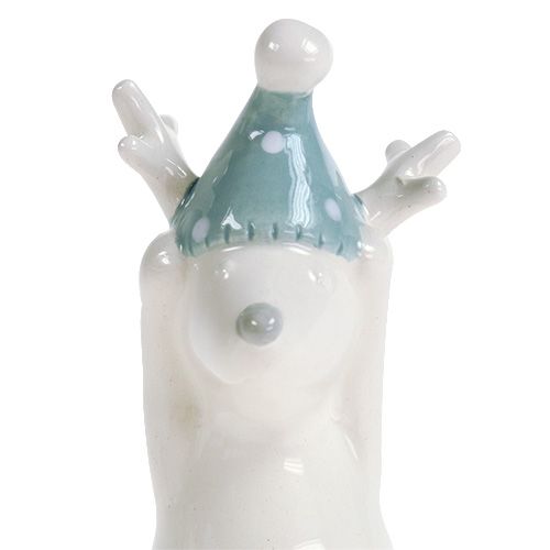 Artikel Keramisk figur rensdyr 11cm, 12cm hvid 2stk