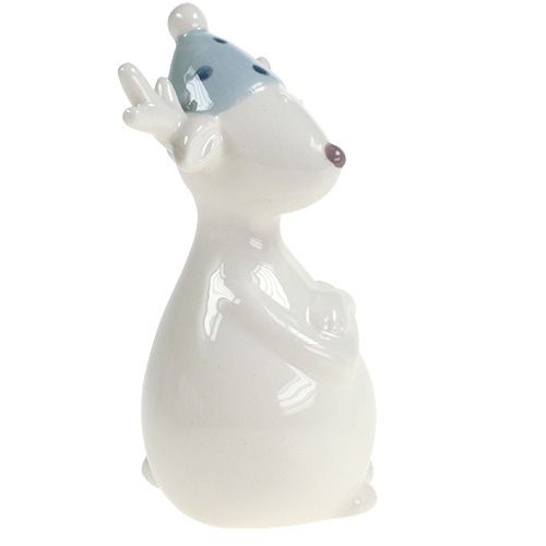Artikel Keramisk figur rensdyr 11cm, 12cm hvid 2stk