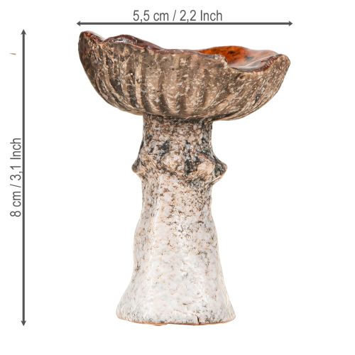 Artikel Keramik svampe keramik dekoration svampe orange gul brun 8cm 3 stk