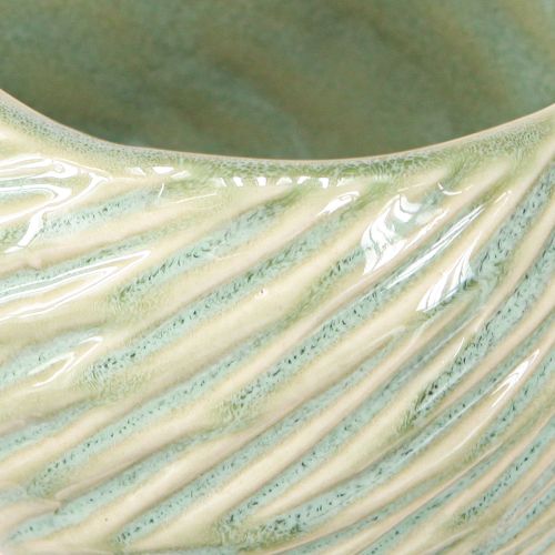 Artikel Keramiske skåle i grønt spiraldesign Ø9cm H7cm 4stk