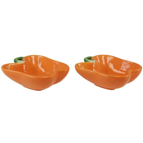 Artikel Keramiske skåle orange peber dekoration 16x13x4,5cm 2stk