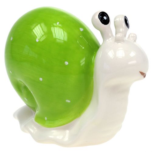 Floristik24 Keramisk snegl 12cm grøn 4stk