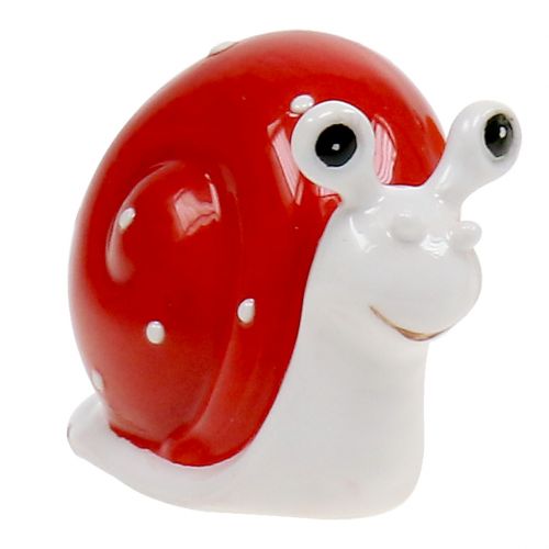 Floristik24 Keramisk snegl 6,5 cm - 7,5 cm grøn, orange, rød 6stk