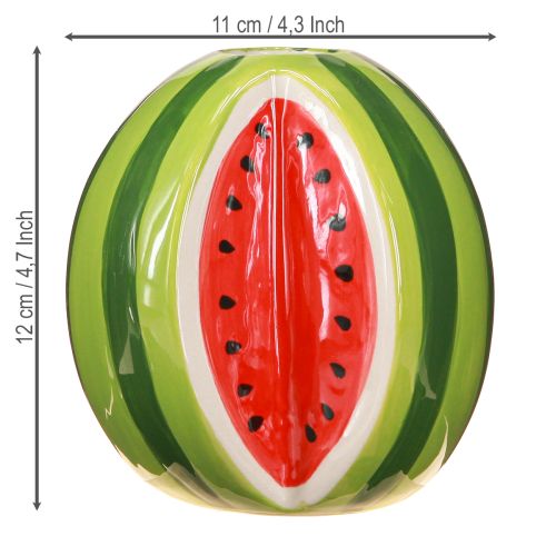 Artikel Keramisk vase vandmelon dekorativ vase keramik H12cm