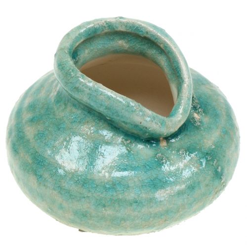 Floristik24 Keramik vase antik blå H9cm