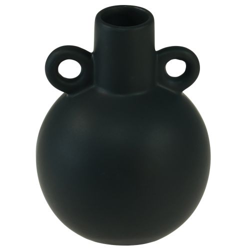 Artikel Keramikvase minivase sort hank keramik Ø8,5cm H12cm