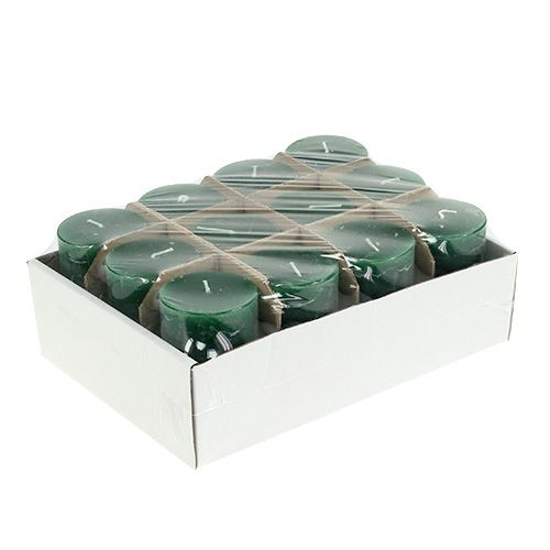 Floristik24 Mørkegrønt lys 50mm x 80mm farvet 12stk
