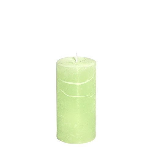 Artikel Candle Lime Green​​​​​​​ Lysegrøn 50×100mm ensfarvet 4 stk.