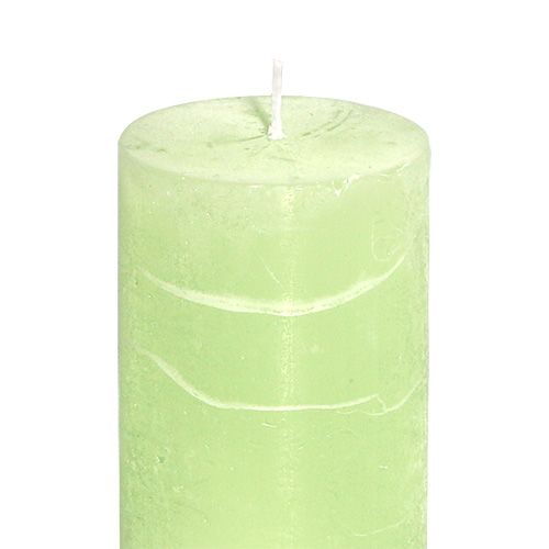 Artikel Candle Lime Green​​​​​​​ Lysegrøn 50×100mm ensfarvet 4 stk.