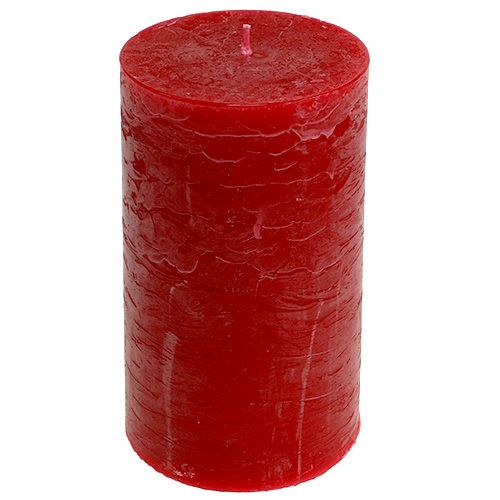 Lys rødt 85mm x 200mm søjlelys ensfarvet 2 stk