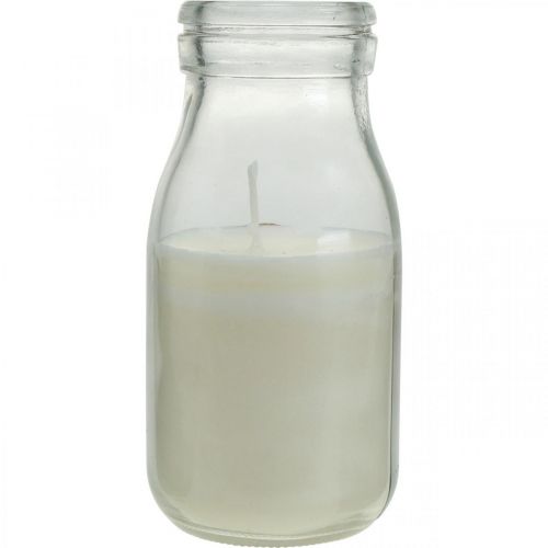 Floristik24 Stearinlys i glas soja voks lanterne Soja lys hvid H12cm