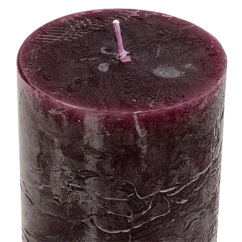 Floristik24 Christmas Burgundy Candle 50mm x 80mm 12stk